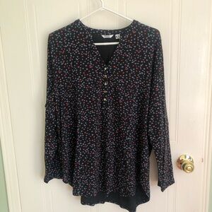 HEART LONG SLEEVE TOP HEART TEE TOP